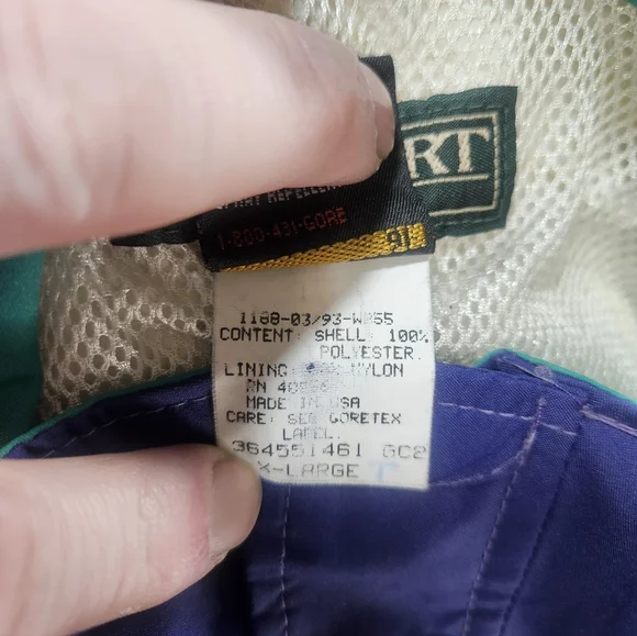 LinkSport Gore-Tex Jacket XL Made USA 90s Colorblock - Picture 7 of 9